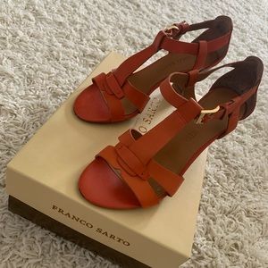 Franco Sarto orange heels: beautiful & elegant